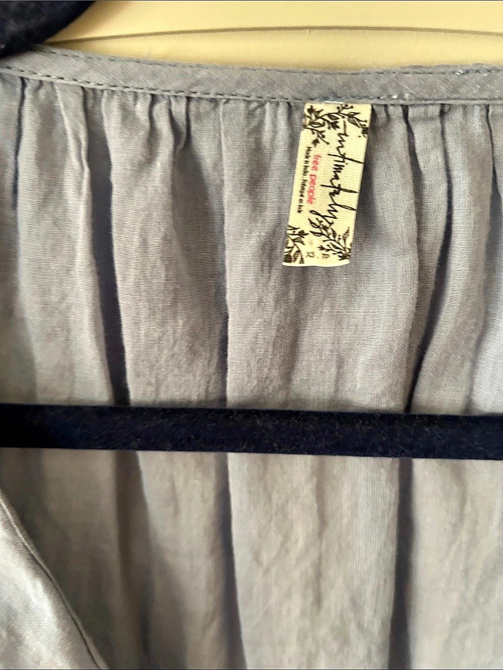 Free People Powder Blue Ruffle Tunic/Cardigan - Picture 7 of 12